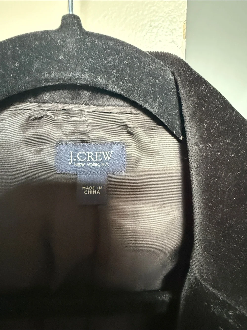 J. Crew Black Velvet Sport Coat Blazer